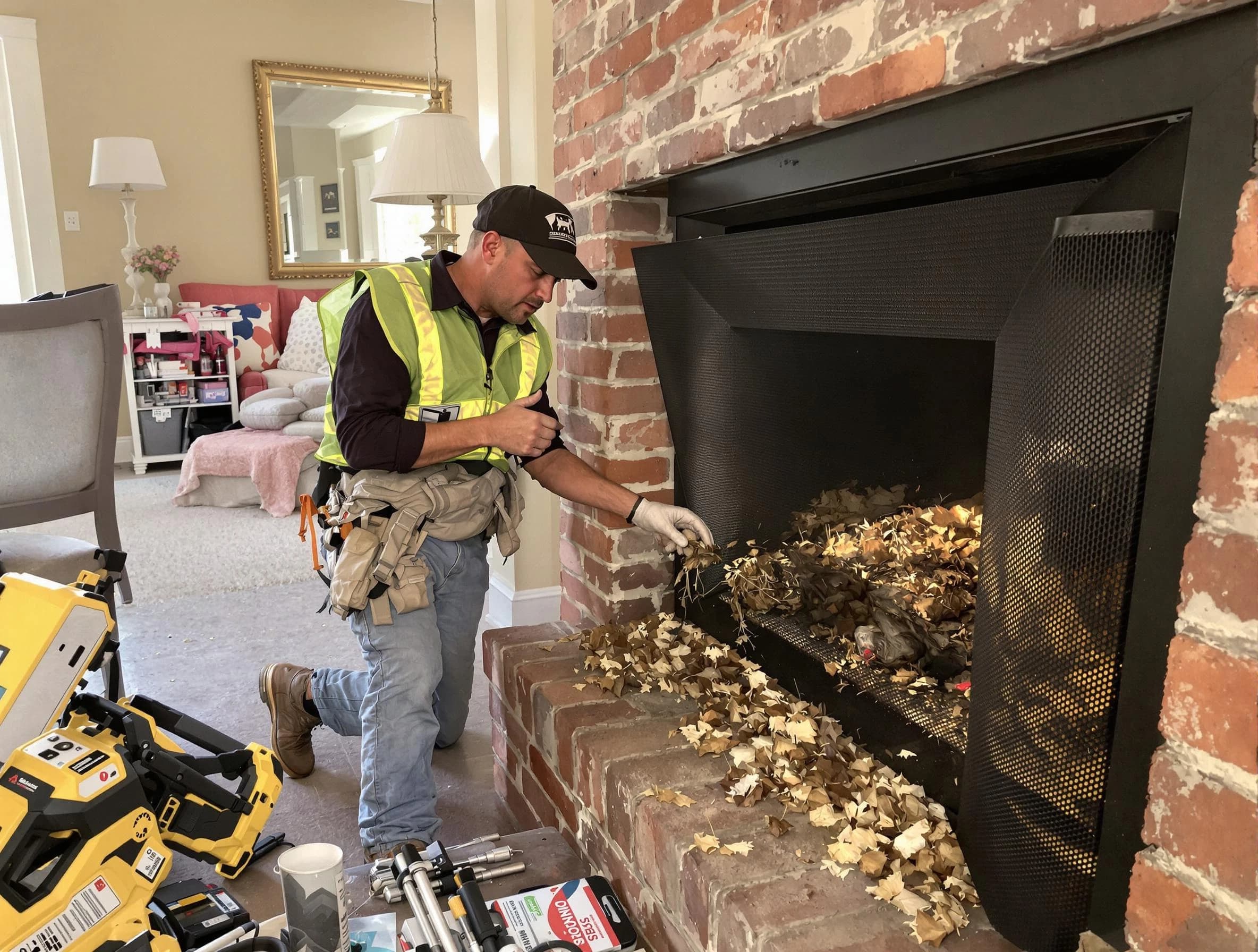 Safe screening installation by Wyndham Chimney Sweep in Wyndham, VA
