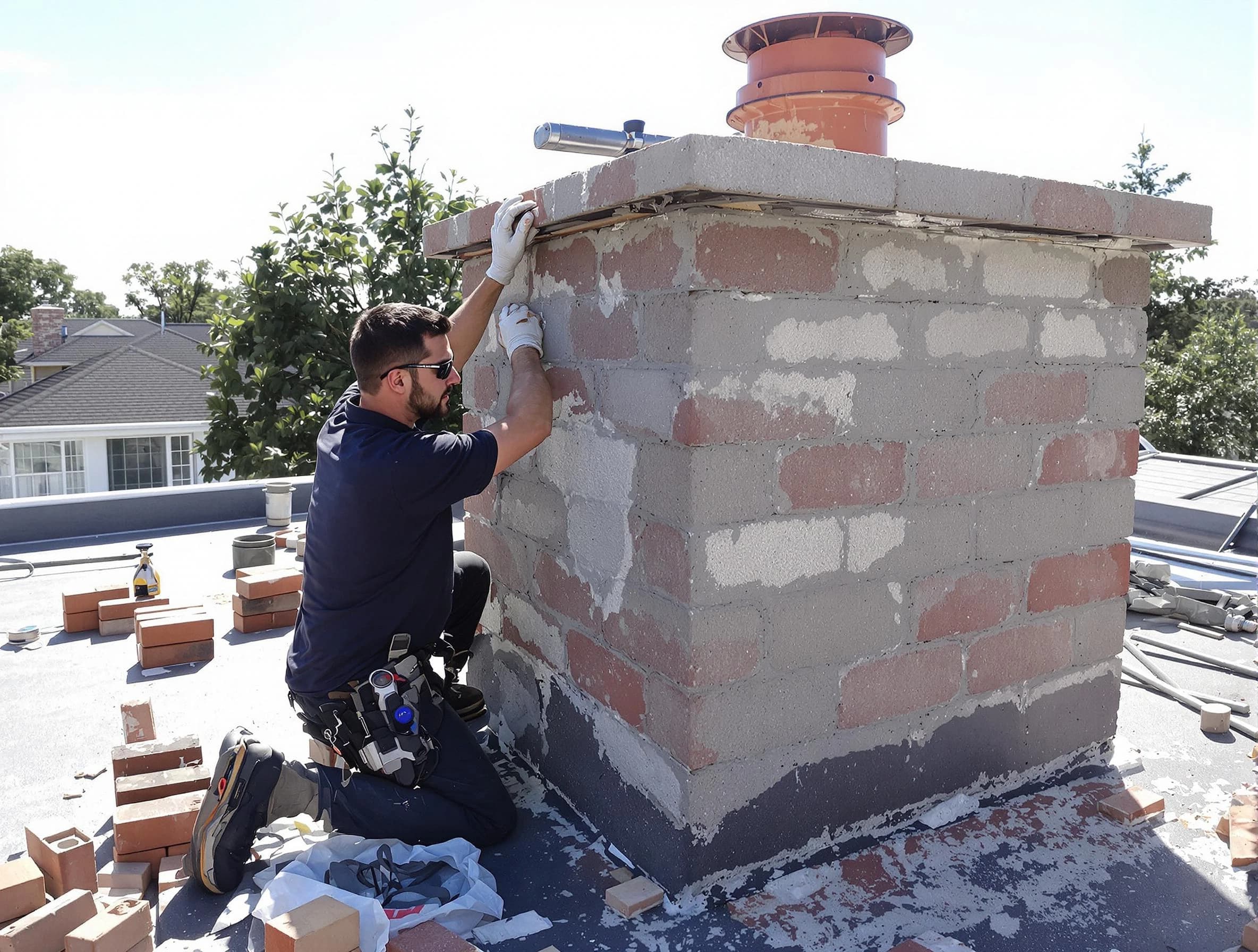 Advanced chimney repair process by Wyndham Chimney Sweep in Wyndham, VA
