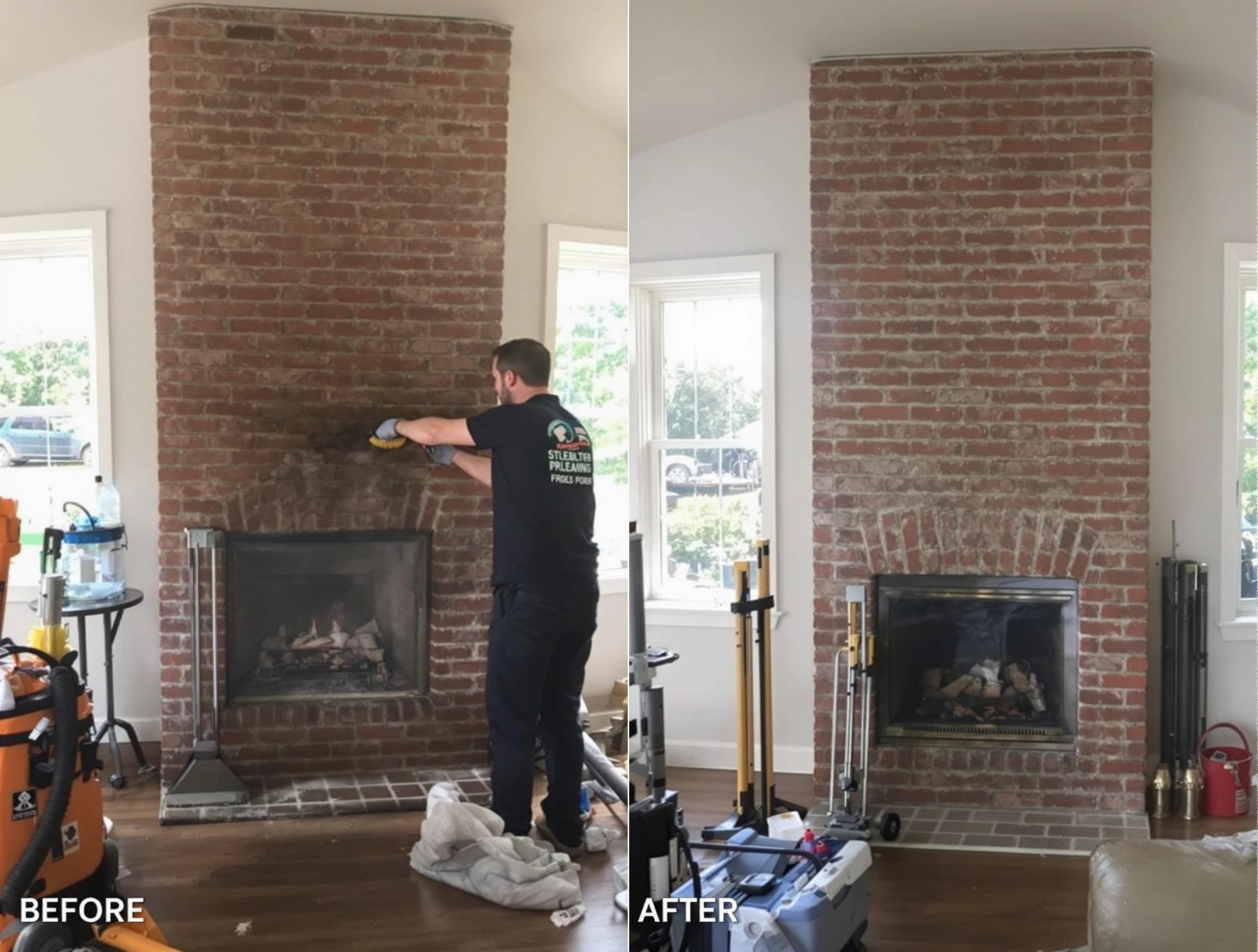 Finished chimney sweeping service by Wyndham Chimney Sweep in Wyndham, VA