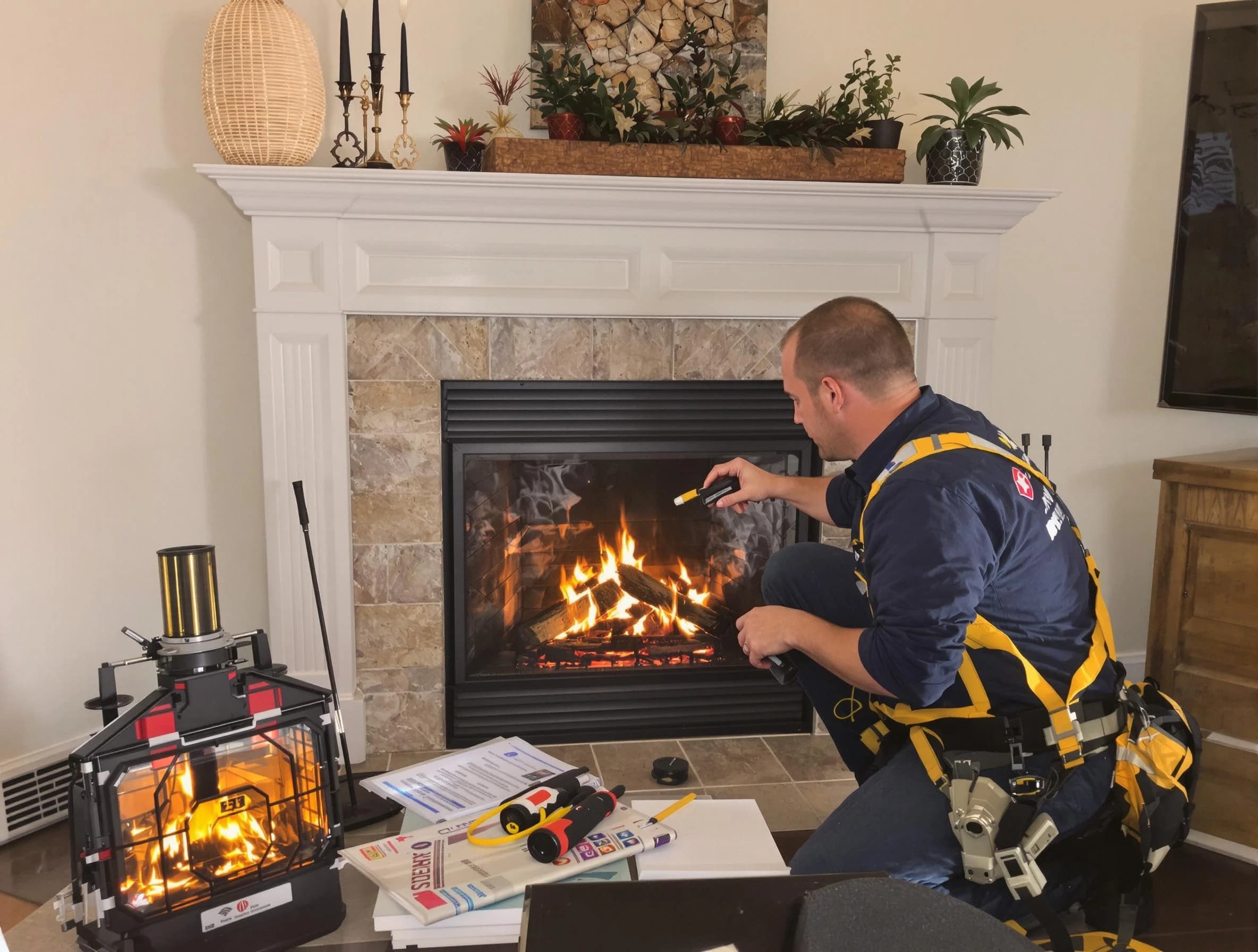 Safety-focused fireplace inspection by Wyndham Chimney Sweep in Wyndham, VA