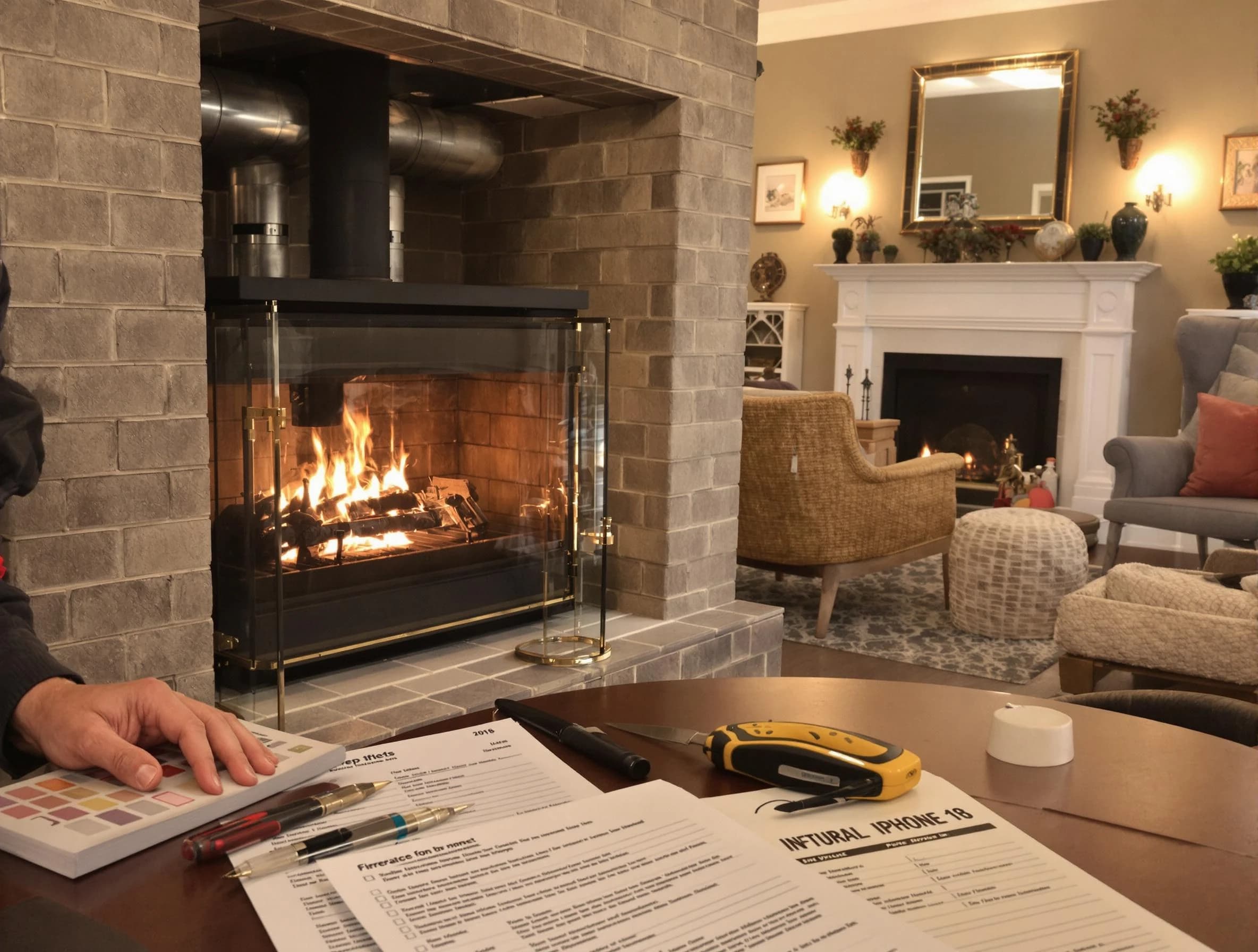 Wyndham Chimney Sweep verifying fireplace safety measures in Wyndham, VA