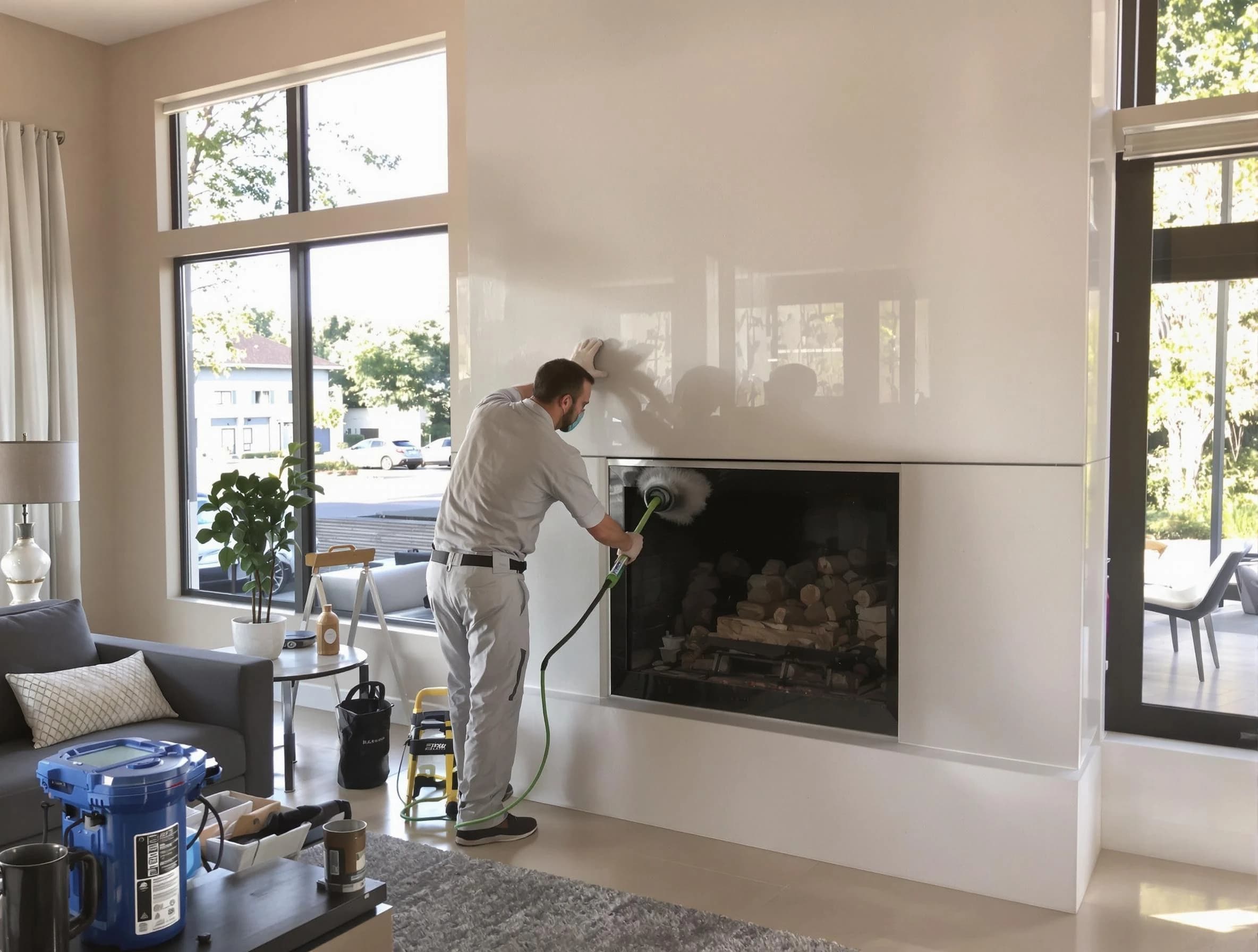 Wyndham Chimney Sweep performing thorough soot removal in Wyndham, VA