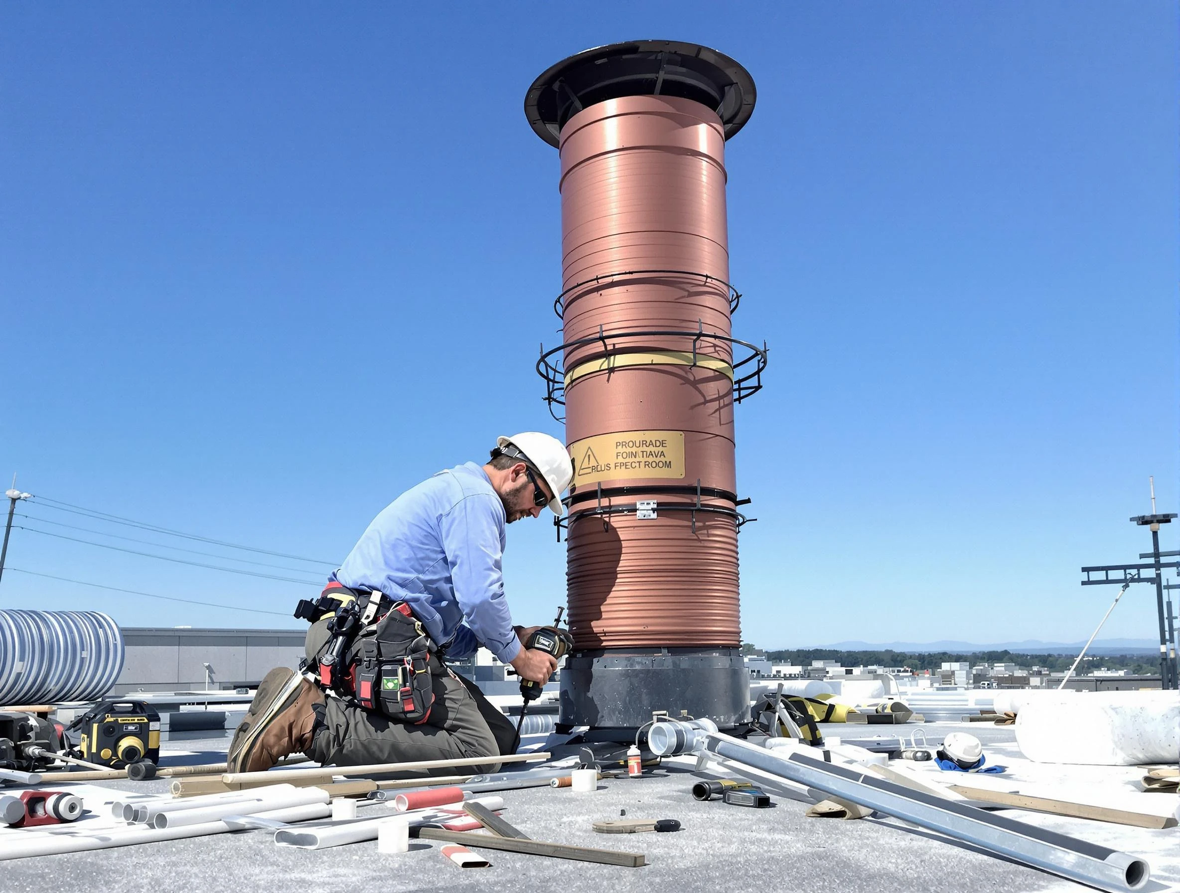 Installed chimney liner by Wyndham Chimney Sweep in Wyndham, VA
