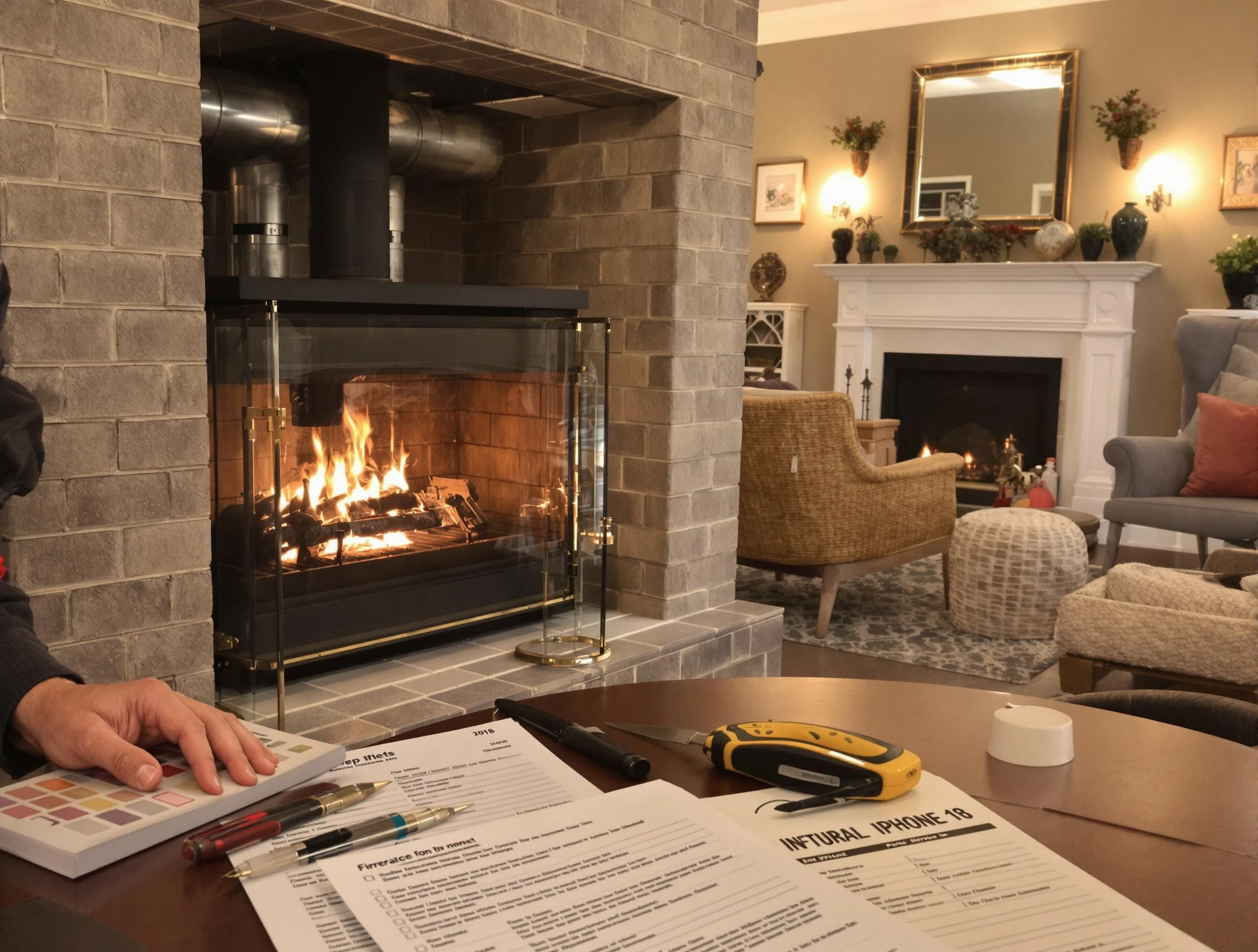 Wyndham Chimney Sweep verifying fireplace safety measures in Wyndham, VA
