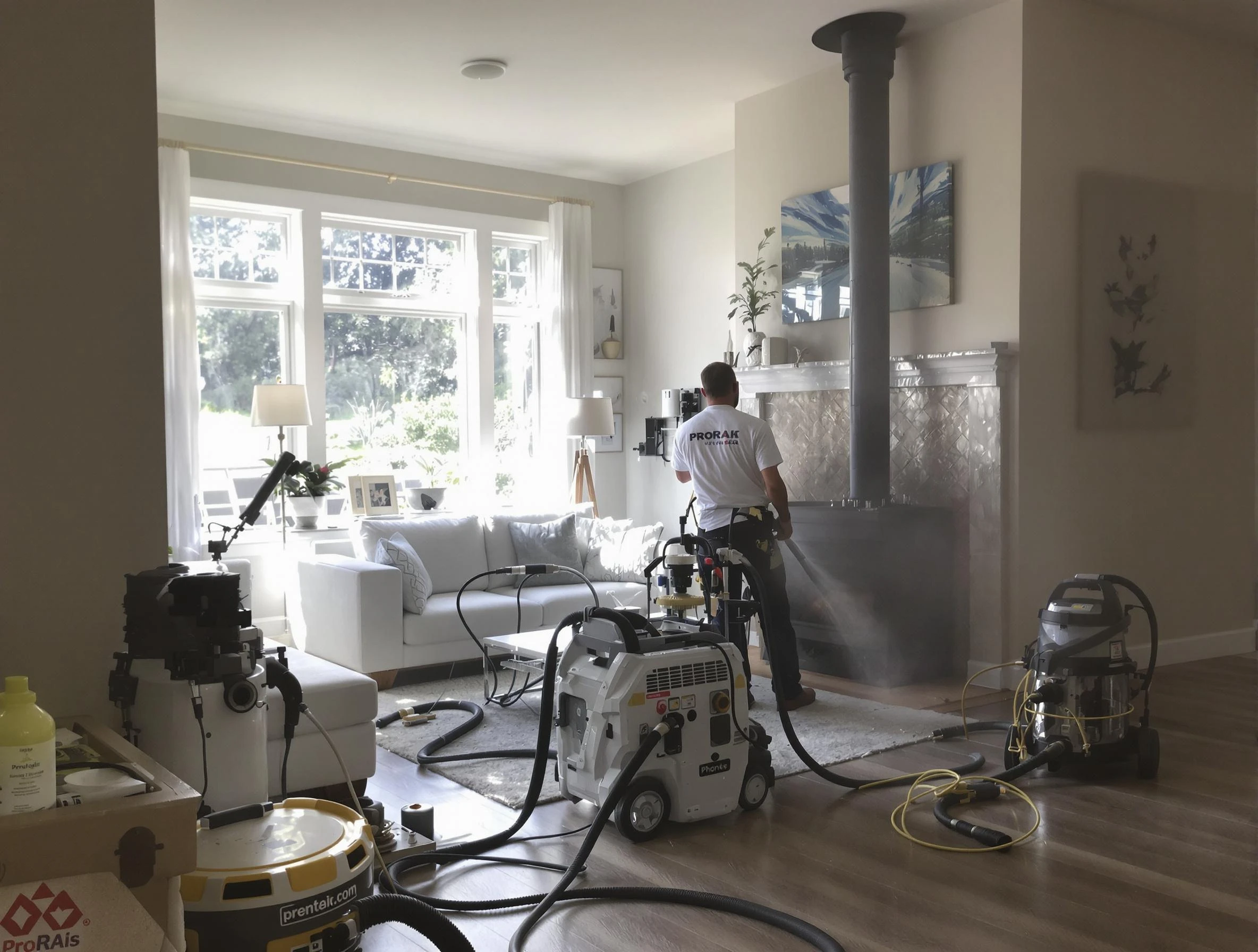 Soot removal service by Wyndham Chimney Sweep for a fireplace in Wyndham, VA